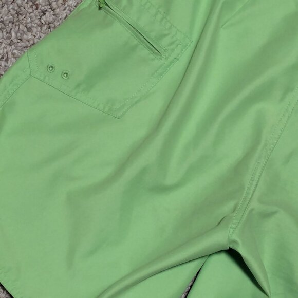 Neon Athletic Shorts Green Golf Tennis Pickle Ball Running Board Shorts Size 10 - Picture 4 of 5